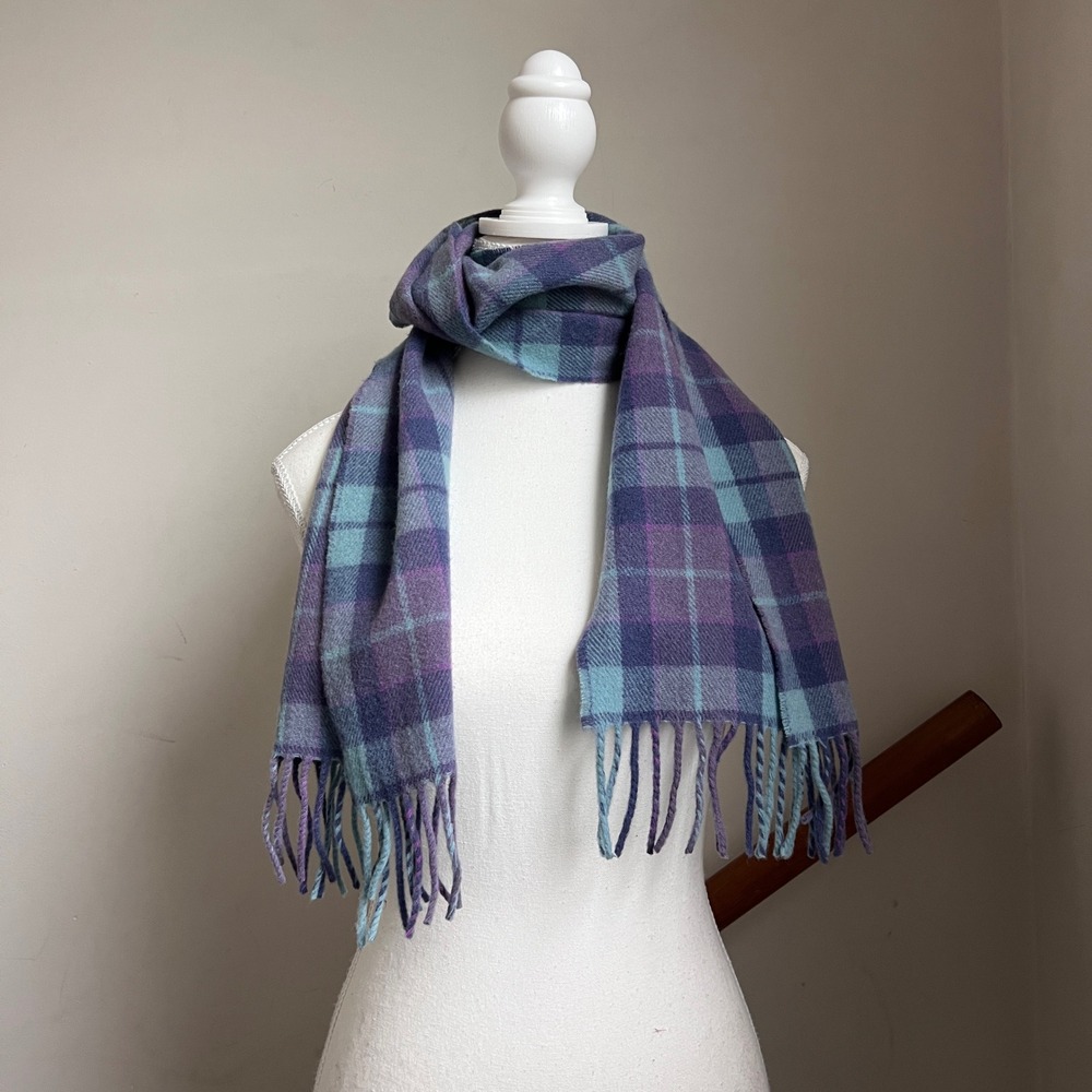 Vintage Plaid Wool Neck Scarf‎ James Pringle Weavers Tartan Made In Scotland - Picture 4 of 7